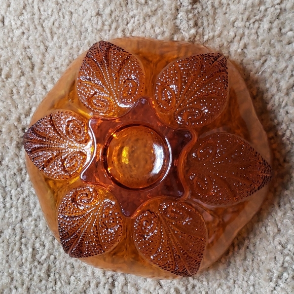 1960s Warm Amber Glow Vntg. Bowl "Renaissance Gold" by Anchor Hocking - Picture 2 of 4